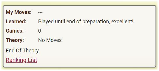 The opening training is linked to other ChessBase Account applications.