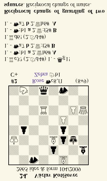 Chess Problems) by Václav Kotěšovec, showing the KNIGHT ROTATED 135