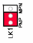 The Digital inputs can be configured as PNP inputs. This means that the inputs can be operated by switching to +12V to +24V. Open the IO Module. Change the link LK1 to the PNP position as shown below.