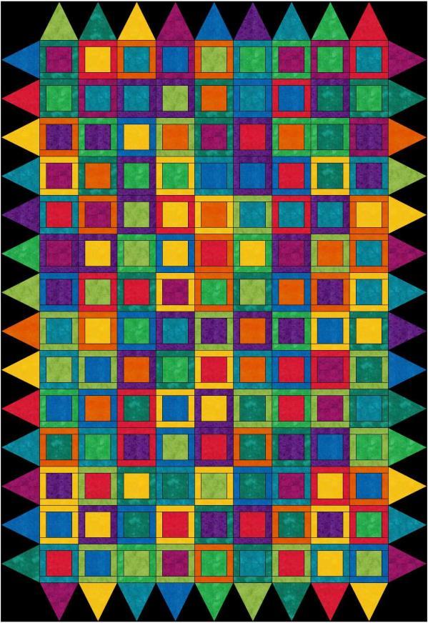 wide, 12 block rows Full Quilt: 78 x 84 11 blocks wide, 12