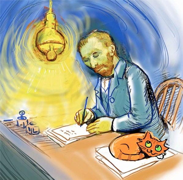 You can read his letters for yourself in books, or on line at the Van Gogh Museum http://vangoghletters.