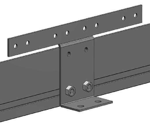 D174M - 4 Lay out your aluminium base sections as the diagram shows. Insert bolts in the bolt channels for attaching the base brackets (D174M), diagram 1.