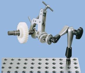 clamp #83132 with ball joint, swivelarm and screw clamp max clamping width 50 mm arm length 280 mm (2x140)