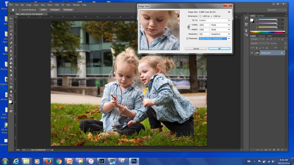 How to Resize using Photoshop Step 3