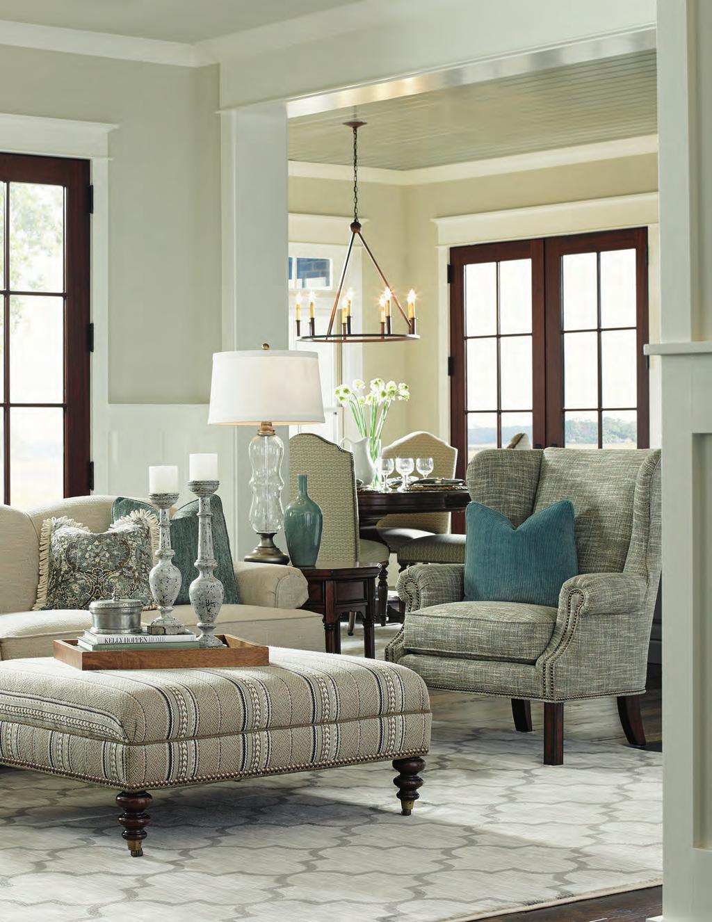 The look is relaxed, inviting and sophisticated. 7608-33 Asbury Sofa 90.5W x 38D x 35.5H in.