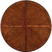 945-875C Ridgeview Round Dining Table 60 inch diameter x 30H in. Overall oval size with (1) 22 inch leaf - 82W x 60D x 30H in. Bottom of apron to floor 26.25 in.