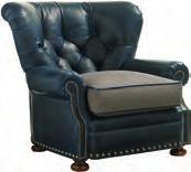 LL7978-11 Elle Leather Chair 39.5W x 43D x 37.5H in. Arm: 20.5H in., Seat: 16.5H in. Inside: 21W x 22D in.