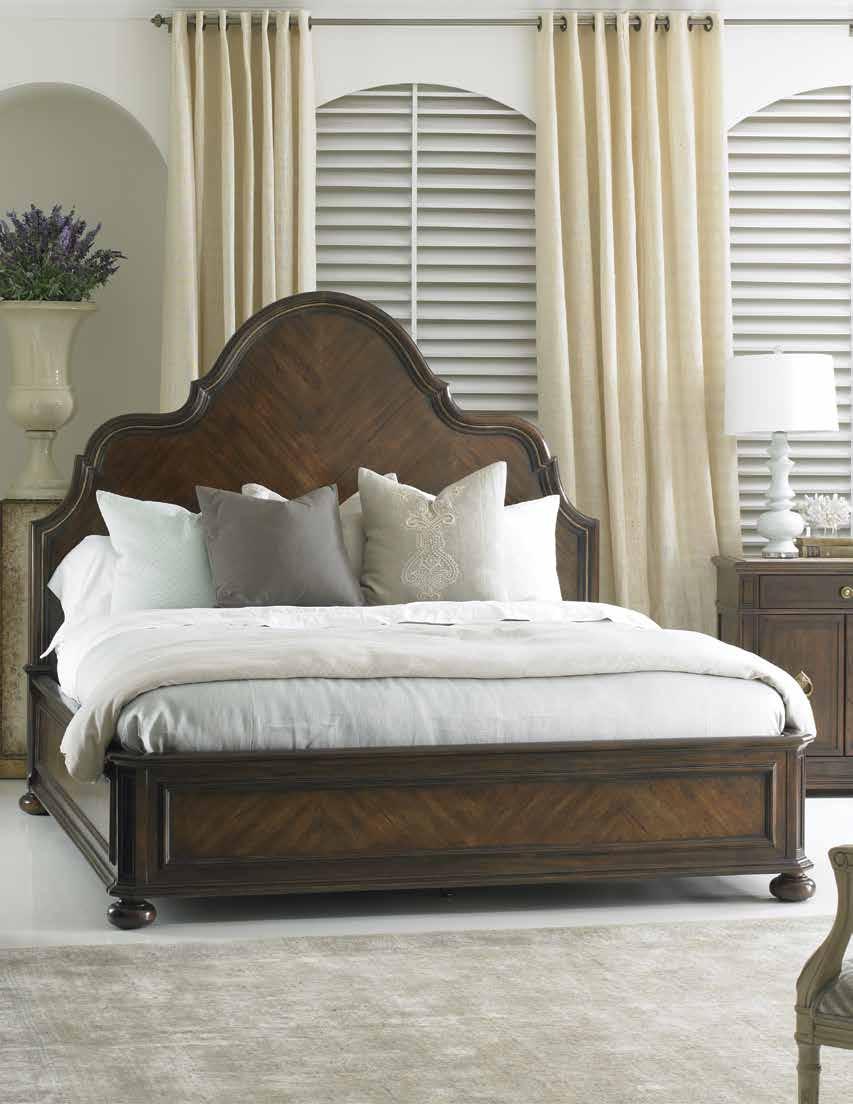 BUFFETS / CREDENZAS / SIDEBOARDS BEDS NEW SILVANO COLLECTION BED SIZE 145-12 Francesca Panel Bed - Queen (Shown) 69¼"w 89"d