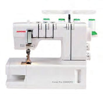 It s easy, by simply moving the fabrics freely under the needles you can quickly and easily create beautiful surface embellishments watch your own design develop MODEL 2000CPX COVERPRO COVER STITCH