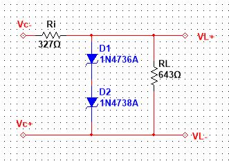 Sopczynski 10 Figure 13: Not only did we implement the regulator with Zener Diodes, but we implemented it with IC Regulators.