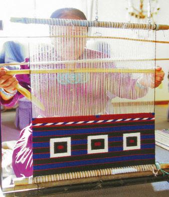 Some people think the diamond and zigzag patterns in Navajo rugs represent the landscape, but only the weaver