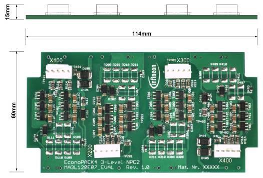 Booster for low side IGBT Figure 3: Functional groups of the evaluation board MA3L120E07_EVAL top side 2.