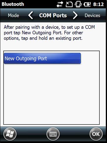 COM port in the list (COM8 is recommended).