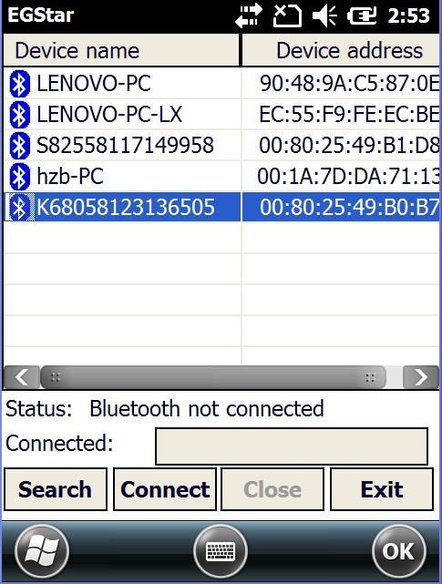 3) Enter Config/ Bluetooth Manager interface.