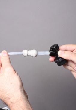 If the low pressure fitting on your regulator does not take the black ¼ inch external diameter