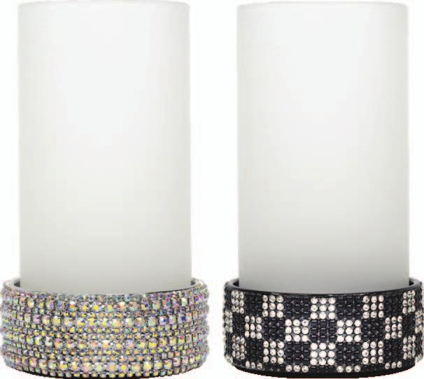 MONTE MONTE CARLO CARLO TABLE TOP LUXURY Frosted Shade with Diamanté Base 7.