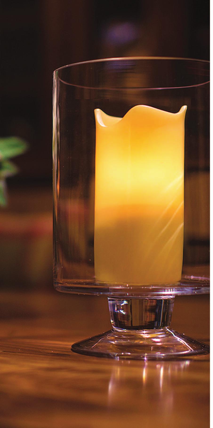 REALISTIC & DURABLE Resin Outer Shaped Like a Traditional Pillar Candle 8.