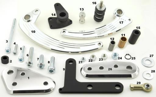 Installation instructions for FC9 & FC18 Forward Controls for 1985-2007 Yamaha V-Max It is highly recommended that you use a thread lock compound such as Loctite brand on all threads to keep them