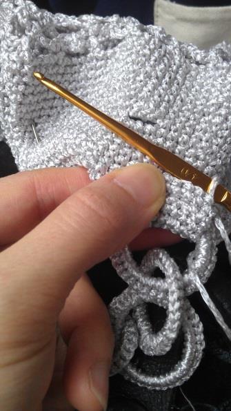 the thickness of your crocheted