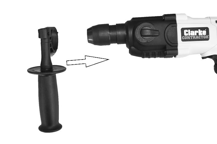 SETUP WARNING: TO REDUCE THE RISK OF PERSONAL INJURY, TURN THE UNIT OFF AND DISCONNECT IT FROM THE MAINS SUPPLY BEFORE INSTALLING AND REMOVING ACCESSORIES AUXILIARY HANDLE & DEPTH STOP NOTE: The