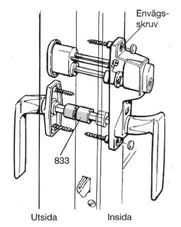 This enables locking from both sides. and spindle length Like Fix 835S, page G 145. Installation See illustration. Accessories Outside handle, page G 135. Mounting plate Fix 841S, page G 146.