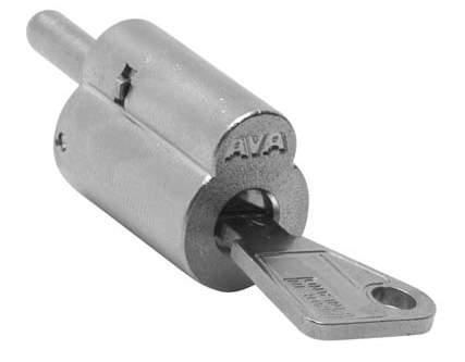 When opening, the cylinder returns to the unlocked position. The key can be removed in both locked and unlocked position.
