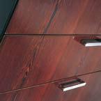 In connection with an optional high-gloss steel finish, this creates cupboard fronts that are