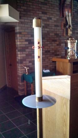 PASTOR: The second important candle is the Easter candle. PASTOR: Easter Candle The Easter Candle is used starting at the Easter Vigil and throughout the Easter Season.