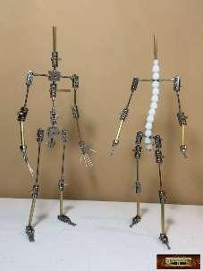 ball and socket armature (1/8 size) for his spine Rather