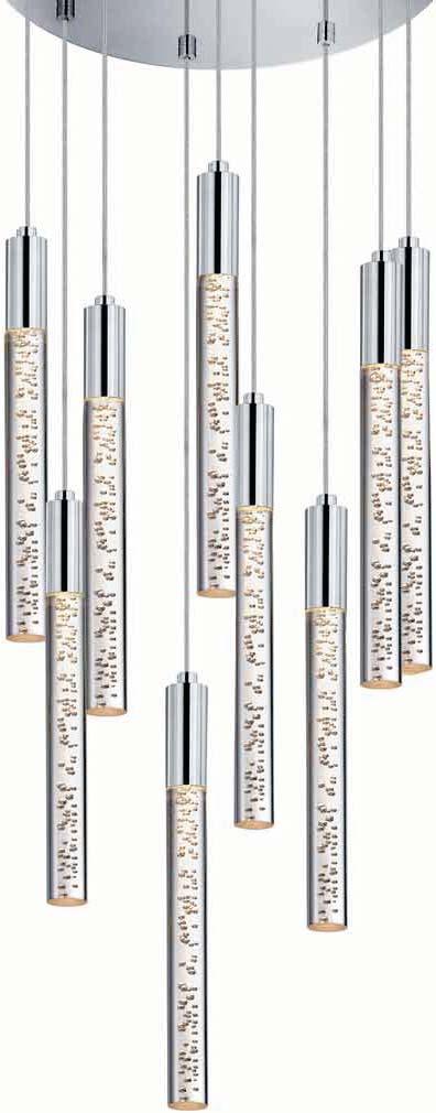 2250 Champagne Wands 1-Arm LED Sconce 20 ¾" H x 2 ½" W Extension: 2 ½" Wall Plate: 4 ¾" X 2 ½" Bulb: (1) Cree LED, 3W total (included) 200 Lumens (20w equivalent) 2250.
