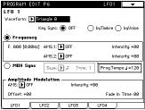 6-1: LFO 1 Program Edit P6 This section provides four LFOs (Low Frequency Oscillators).