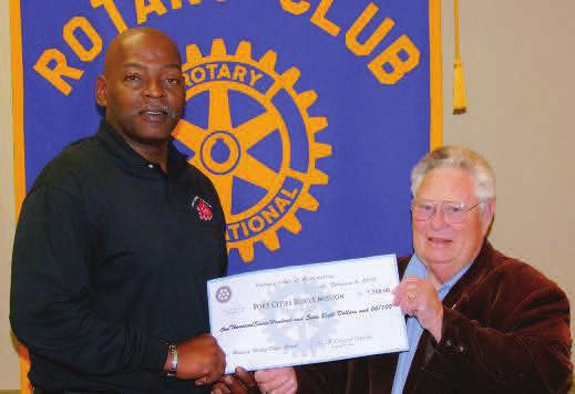 $1,768 from George Newsome, president of the Rotary Club of Port Arthur.