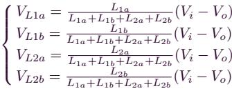 L1a is discharged to output. il1a decreased with the rate (Vo Vi)/L1a and il1b, il2a, il2b remain unchanged.