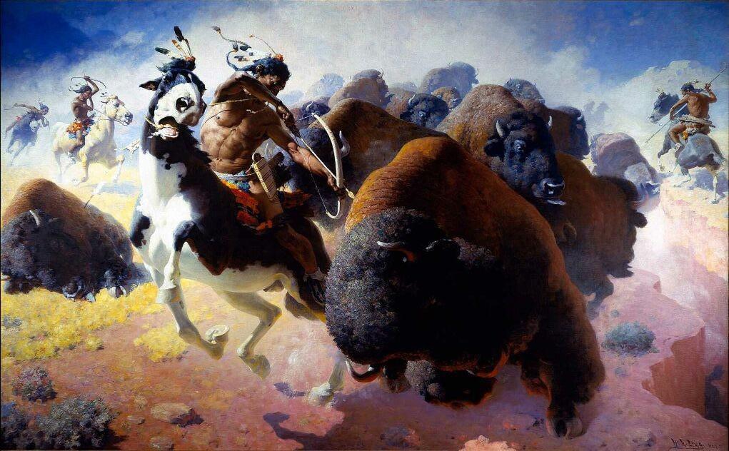 THE BUFFALO HUNT TRANSPARENCY The Buffalo Hunt by William Robinson Leigh William Robinson Leigh, The