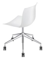 65 42.5/52.5 Catifa 53 Art. 0213 Chair with aluminium five star swivel base, mounted on self-braking castors and fitted with gas-lift mechanism for height adjustment.
