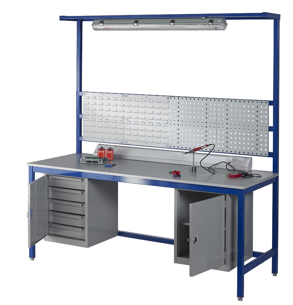 MEDIUM DUTY WORKES FULLY WELDED, READY TO USE Medium Duty Workbenches are ideal for all but the heaviest of tasks with sturdy craftsman construction