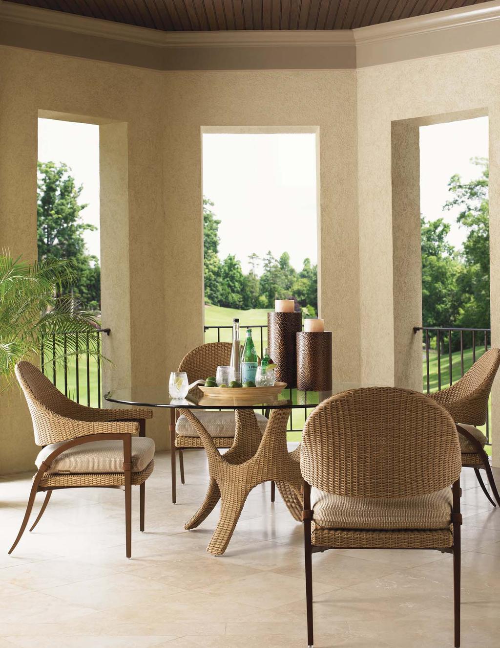 Outdoor dining has never been more stylish. 3220-13 Dining Chair 25W x 26.5D x 35.5H in.
