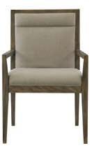 Upholstered inback with channel at top. Upholstered outback with welt. Warm Taupe finish.