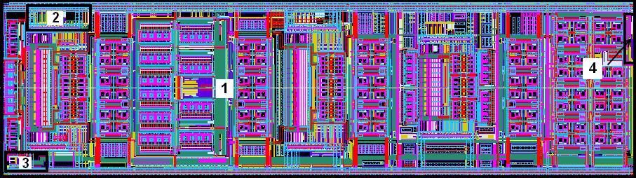 7 LAYOUT DESRIPTION 7.1 TECHNOLOGY OPTIONS 065TSMC_ADC_12 ADC is designed under TSMC 65 nm LP CMOS technology process with following options: - 4x1z1u metal option - 1.2 V standard Vt MOS - 1.