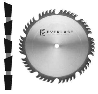 ATB INDUSTRIAL BLADES GENERAL PURPOSE CUT-OFF SAWS GP Alternate Top Bevel or Triple Chip Designed for all around general purpose cutting in solid woods, plywood, masonite, chip core, and laminated