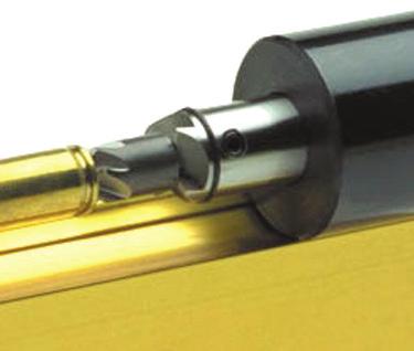 Staggered tooth cutter design cuts brass smoothly without chattering.