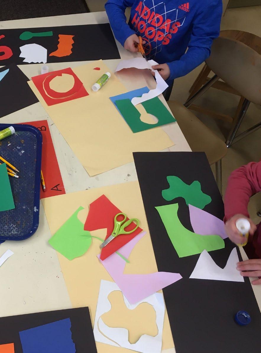 Students learned about the life of Matisse, how he started out as a