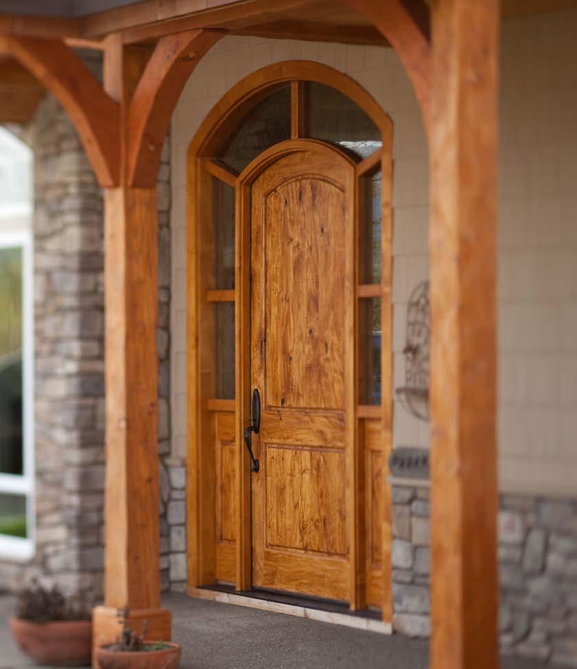 Weathered Wood Treatments Add a stylish look to your door with weathered distressing and wire brush treatments.