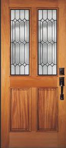 Doors 4544 4744 SIDE LITES Mahogany with Tiara Glass available in Patina