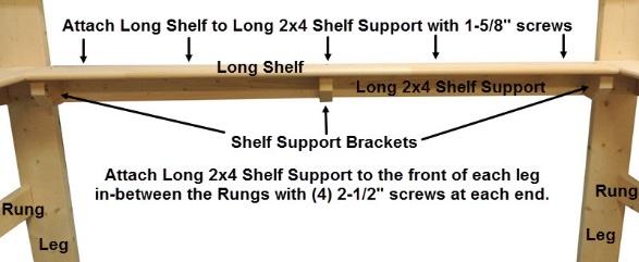 Long Shelf & Desk Shelf Cut the shelf material the length needed based on the width of your