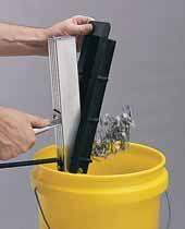 Hand held 12 (31 cm) sweep reaches into confined areas easily. Powerful Magnetic Surface efficiently picks up debris.