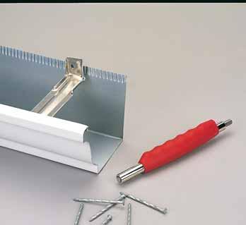 Gutter & Downspout Tools Gutter Nail Driver Roofing, Siding and Gutter Works anywhere to attach gutter to fascia with ease.