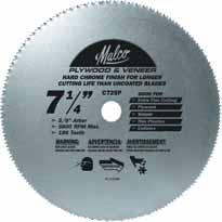 (mm) Capacity in Mild Steel Diameter in. (mm) Arbor RPM Teeth Gauge (mm) MCCB7 7-1/4 (184) 5/8 (16) 5800 56 16 (1.