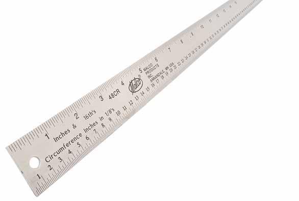 Measuring Wheel & Rules Aluminum Straight Edge Rule 48AR Made from.125 thickness extruded aluminum. This 48" rule is 2" wide.