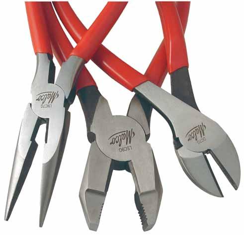 Carefully matched cutting edges and milled gripping surface are specially hardened and tempered for long life. Forged from high quality alloy steel. Polished faces.
